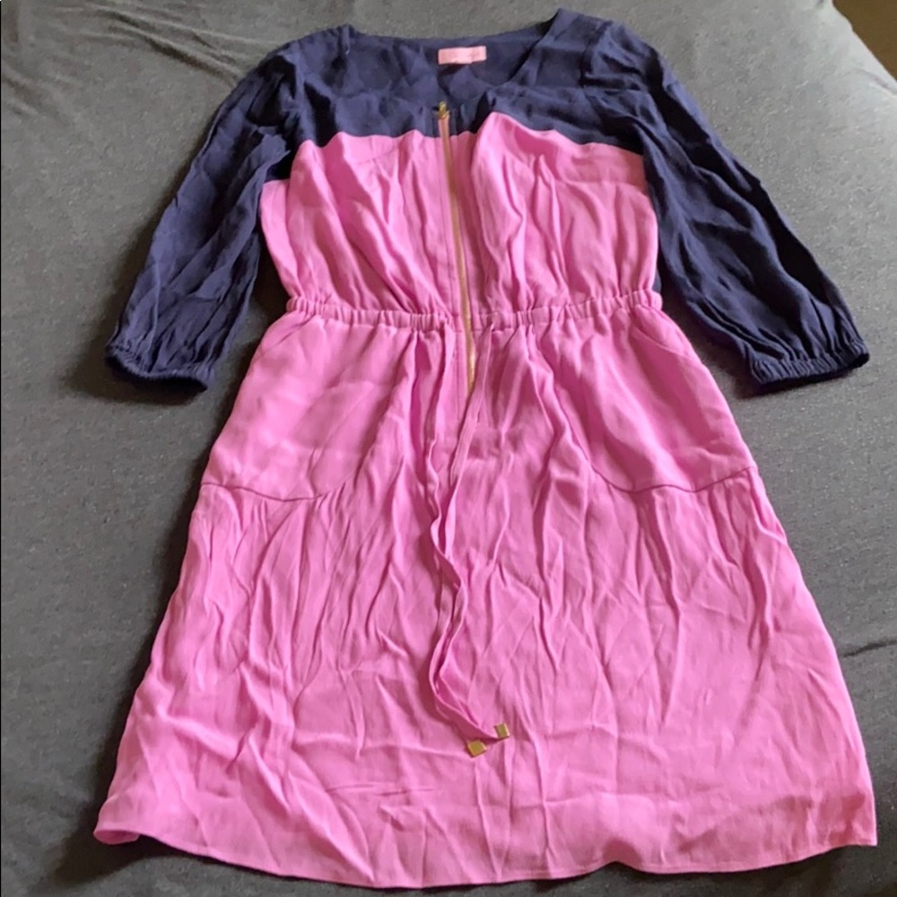 Lilly Pulitzer Navy and Pink Dress